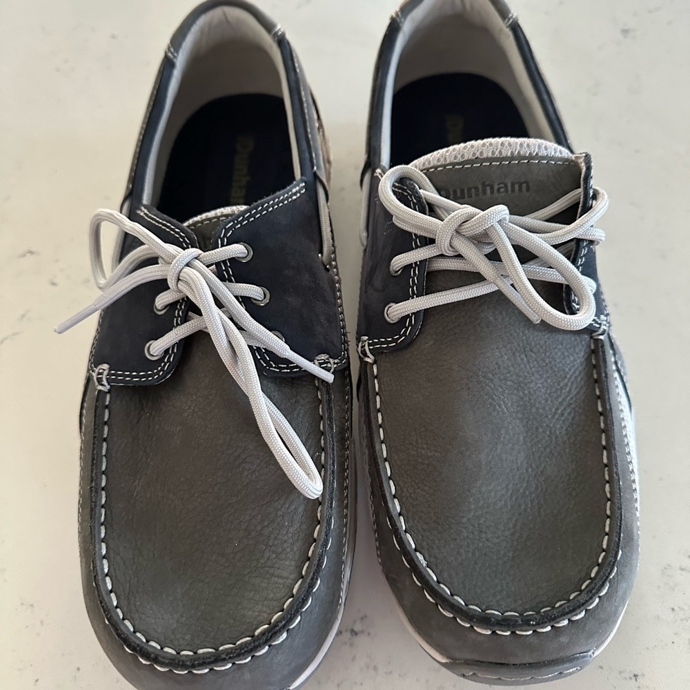 Dunham Charcoal Leather Men's Shoes size 10